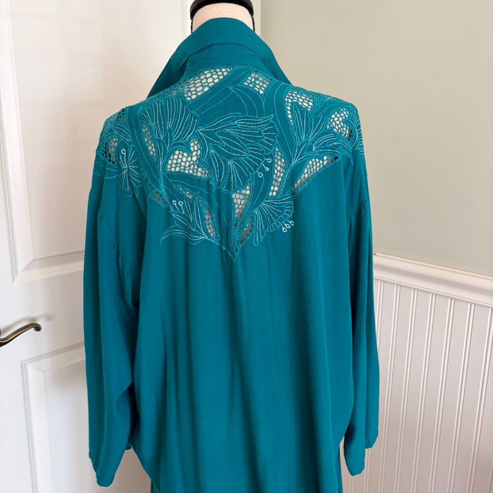 Vintage Women's Teal Shirt & Skirt